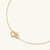  Vòng cổ vàng tây & bạc đẹp cho nữ hình trái tim lồng đeo sát cổ Gix Jewelry 