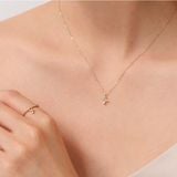  Vòng cổ vàng trắng đôi nam nữ khắc tên theo yêu cầu đính kim cương Gix Jewelry 