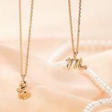  Vòng cổ vàng trắng đôi nam nữ khắc tên theo yêu cầu đính kim cương Gix Jewelry 