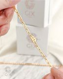  Vòng tay handmade vàng trắng đẹp mắc xích vuông gắn chữ khắc tên theo yêu cầu Gix Jewelry 