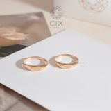  Nhẫn cưới cặp đôi vàng 18k siêu đẹp thiết kế signet ring độc đáo đính kim cương Gix Jewel 