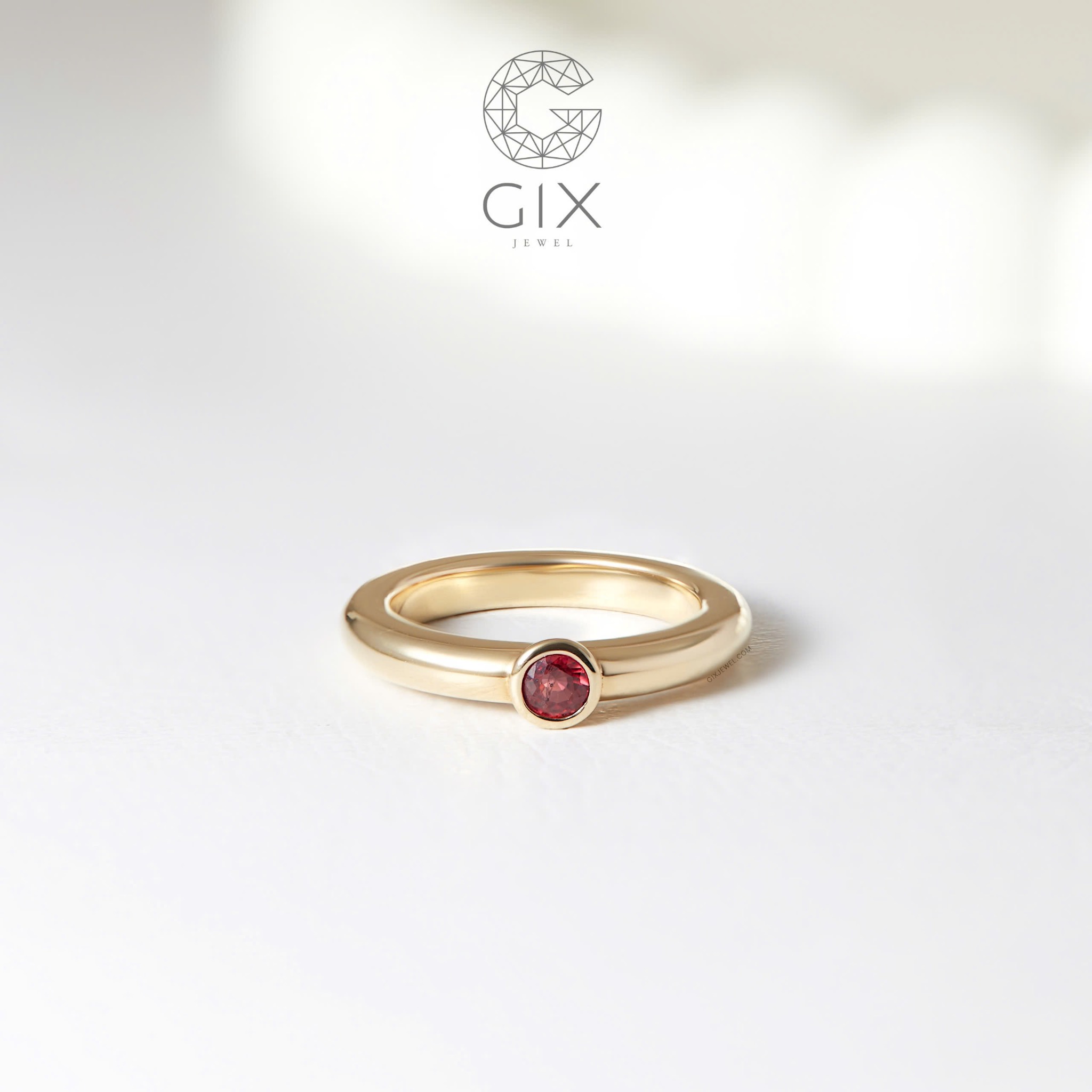 Nhẫn Vàng Trắng 18K & Bạc Nữ Đơn Giản Bản To Đính Đá Xanh Đỏ Cao