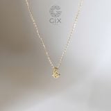 Dây Chuyền Vàng Bạc Nam Nữ Lồng Chữ Cái Theo Tên Sợi Chữ Cong Gixjewel 