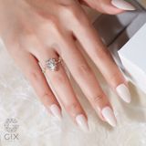  Nhẫn Đính Hôn Kim Cương Vàng Tây 18K - Marquise Glow | Gixjewel 