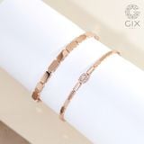  Vòng tay cặp đôi vàng 18k bản to handmade cao cấp đính kim cương đẹp Gixjewel 