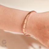  Vòng tay cặp đôi vàng 18k bản to handmade cao cấp đính kim cương đẹp Gixjewel 