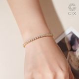  Lắc tay tennis vàng 18k bạc 925 đẹp nam nữ Gix Jewel mạ vàng đính đá cao cấp 