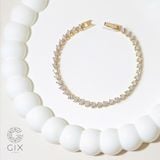  Vòng tay tennis chain vàng 18k bạc 925 đẹp nam nữ đính đá cao cấp 
