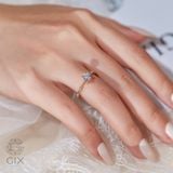  Nhẫn cầu hôn vàng tây 18k đính kim cương tự nhiên - Twilight | Gix Jewel 