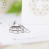  Nhẫn cưới kim cương đơn giản vàng tây 18k đẹp tặng đám cưới Gix Jewel 