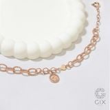 Lắc tay mắc xích vàng 18k nam nữ bạc 925 Gix Jewel mix charm hình mặt cười 