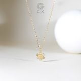  Dây chuyền vàng tây nữ 18k 10k thiết kế hình bông hoa mặt cười đính đá Gix Jewel 