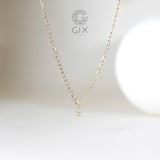  Vòng cổ hoa nữ dáng dài bạc mạ vàng 18k đính kim cương đẹp Gix Jewel 