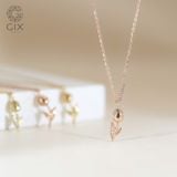  Vòng cổ cưới nhỏ xinh vàng tây 18k choker cao cấp hình hoa tulip Gix Jewelry 