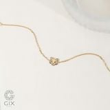  Vòng tay vàng 18k bạc đẹp sợi mảnh gắn charm hình cáo dễ thương Gixjewelry 
