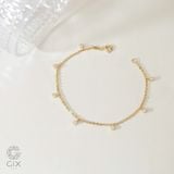  Lắc tay nữ vàng 18k bạc cao cấp giá rẻ sợi mảnh đính kim cương nhân tạo Gix 