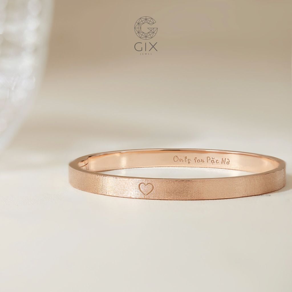  Vòng tay đôi cho người yêu vàng 18k bạc s925 bản to cao cấp khắc tên Gix Jewelry 