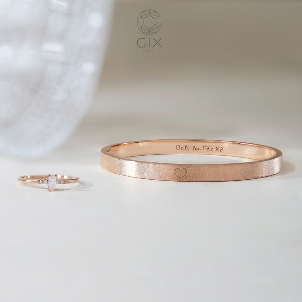  Vòng tay đôi cho người yêu vàng 18k bạc s925 bản to cao cấp khắc tên Gix Jewelry 