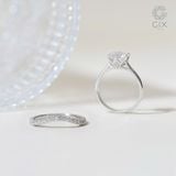  Bộ Nhẫn Đính Hôn Kim Cương Nhân Tạo Infinity Love Vàng Trắng 18K Đẹp Gix 