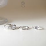  Cặp nhẫn cưới vàng hồng 18k vô cực theo phong thuỷ đính kim cương Gix Jewel 