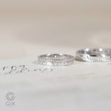  Nhẫn cưới kiểu mới 18k bản to đẹp hình vương miện đính đá Gix Jewel 