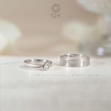  Nhẫn cưới Hàn Quốc đẹp vàng hồng Rose Gold hiện đại mới nhất đính kim cương Gix Jewel 