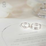  Nhẫn cưới Hàn Quốc đẹp vàng hồng Rose Gold hiện đại mới nhất đính kim cương Gix Jewel 