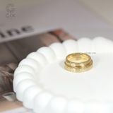  Nhẫn cưới đẹp vàng 18k tròn trơn đơn giản sang trọng khắc chữ Gix Jewel 