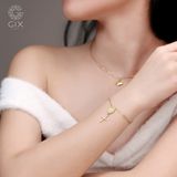  Lắc tay thánh giá kèm bi tròn vàng 18k bạc nữ cao cấp hình chữ thập kiểu mới Gix Jewel 