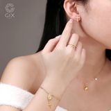  Lắc tay thánh giá kèm bi tròn vàng 18k bạc nữ cao cấp hình chữ thập kiểu mới Gix Jewel 