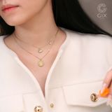  Vòng cổ bạc nữ nhỏ xinh hình mặt cười hot trend sợi khoen lật GixJewel 