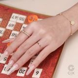  Lắc tay nữ đẹp vàng 18k bạc đơn giản sợi mảnh gắn hoa đính đá cao cấp 