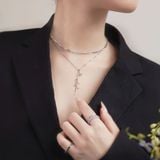  Dây chuyền hoa theo tháng sinh khắc tên bằng vàng 18k bạc s925 sợi mảnh handmade Gix 