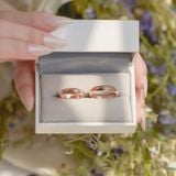  Nhẫn cưới thiết kế riêng vàng 18k hiện đại vát cạnh cao cấp Gix Jewel 