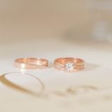  Nhẫn cưới 18k vô cực uy tín vàng tây đẹp mừng cưới đính kim cương đẹp Gix Jewel 