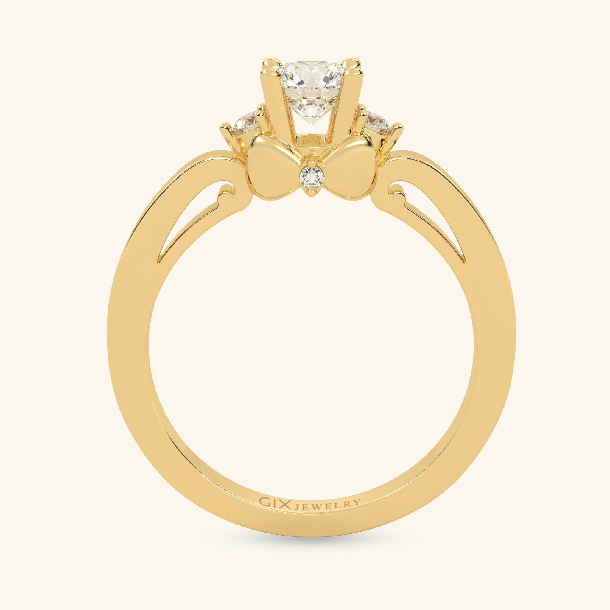  Nhẫn Cầu Hôn Vàng Trắng Đính Kim Cương Nhân Tạo Đẹp Tặng Bạn Gái Gix Jewel 