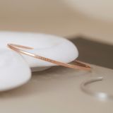  Vòng tay cuff đeo cặp bạc & vàng 18k bản nhỏ khắc tên ý nghĩa Gix 