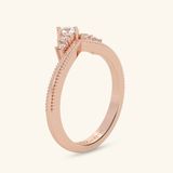  Nhẫn Đính Hôn Đẹp Infinity Love Vàng Trắng 18K Đơn Giản Đính Kim Cương Cho Nữ Gix Jewel 