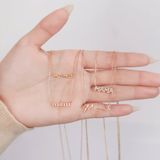  Mặt Dây Chuyền Vàng Hồng Khắc Chữ Mama Ý Nghĩa Theo Yêu Cầu Gix Jewel 