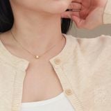  Mặt dây chuyền trái tim bạc và vàng 18k khắc chữ theo yêu cầu 