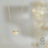  Mặt dây chuyền trái tim bạc và vàng 18k khắc chữ theo yêu cầu 