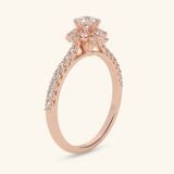  Nhẫn Cầu Hôn Dưới 5 Triệu Đơn Giản Vàng Trắng 18K Đính Kim Cương Moissanite Gix 