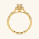  Nhẫn Cầu Hôn Dưới 5 Triệu Đơn Giản Vàng Trắng 18K Đính Kim Cương Moissanite Gix 