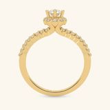  Nhẫn Cầu Hôn Mạ Vàng 18K Đính Cánh Hoa Kim Cương Gix Jewelry 