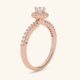  Nhẫn Cầu Hôn Mạ Vàng 18K Đính Cánh Hoa Kim Cương Gix Jewelry 