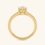  Nhẫn Cầu Hôn Moissanite Đơn Giản Đính Kim Cương Tặng Bạn Gái Gix 