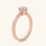  Nhẫn Cầu Hôn Moissanite Đơn Giản Đính Kim Cương Tặng Bạn Gái Gix 