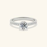  Nhẫn Cầu Hôn Moissanite Đơn Giản Đính Kim Cương Tặng Bạn Gái Gix 