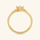 Nhẫn Cầu Hôn Xoắn Uốn Lượn Vô Cực Đá Nhân Tạo Gix Jewel 