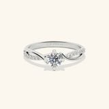 Nhẫn Cầu Hôn Xoắn Uốn Lượn Vô Cực Đá Nhân Tạo Gix Jewel 